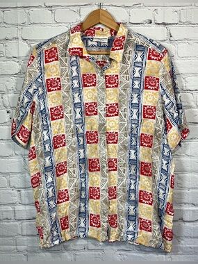 Vintage Alfred Dunner Aztec Button Up Shirt Womens Size 22W Western Rancher